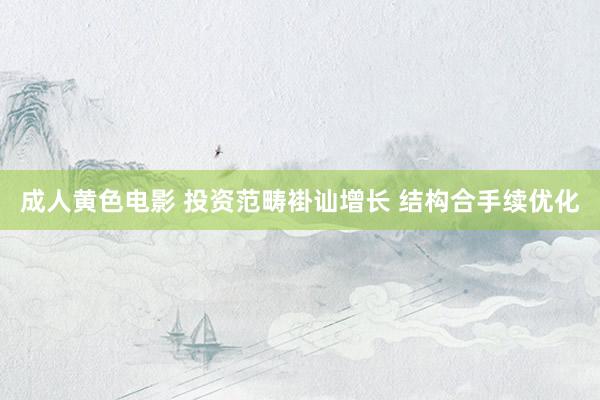 成人黄色电影 投资范畴褂讪增长 结构合手续优化