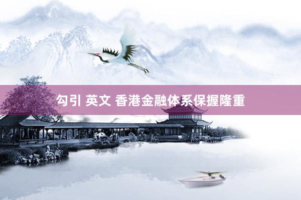 勾引 英文 香港金融体系保握隆重